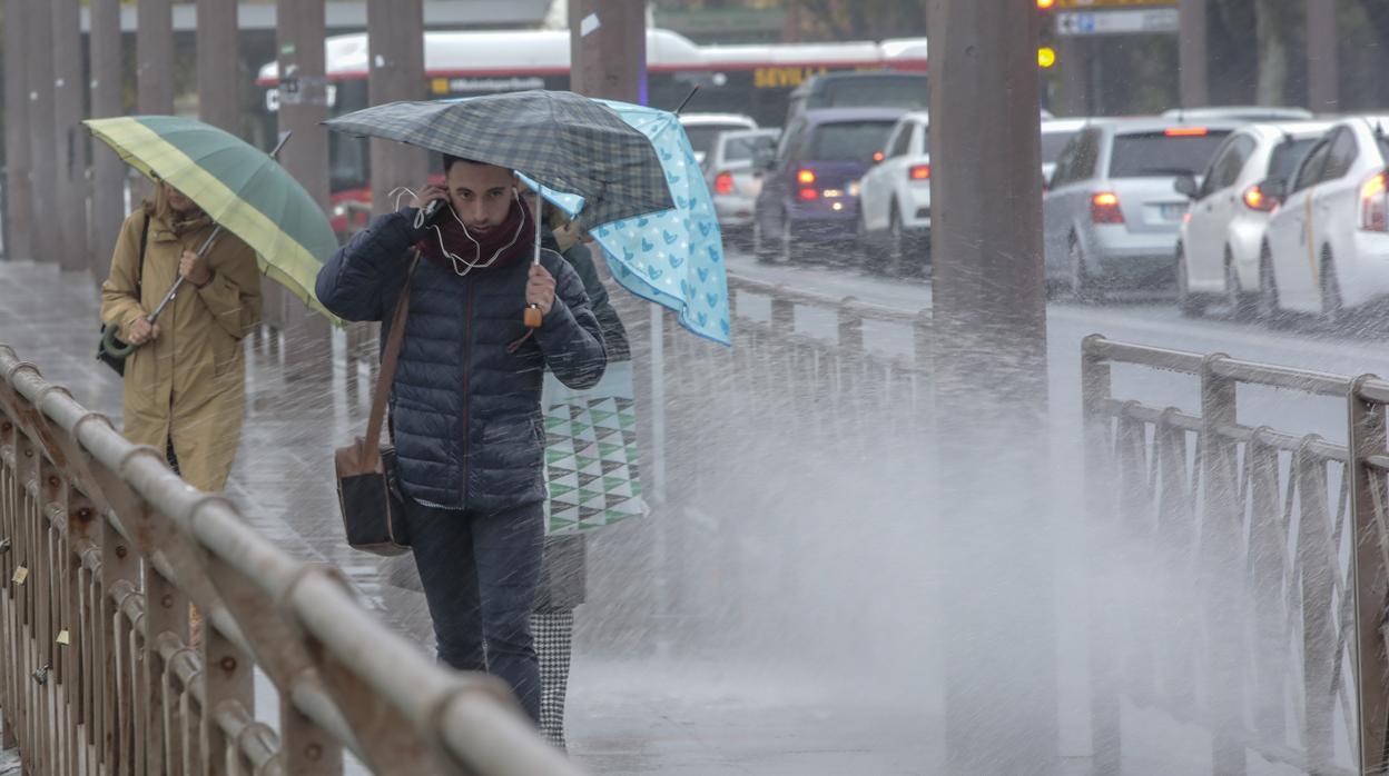 Temporal de lluvia en una imagen de archivo