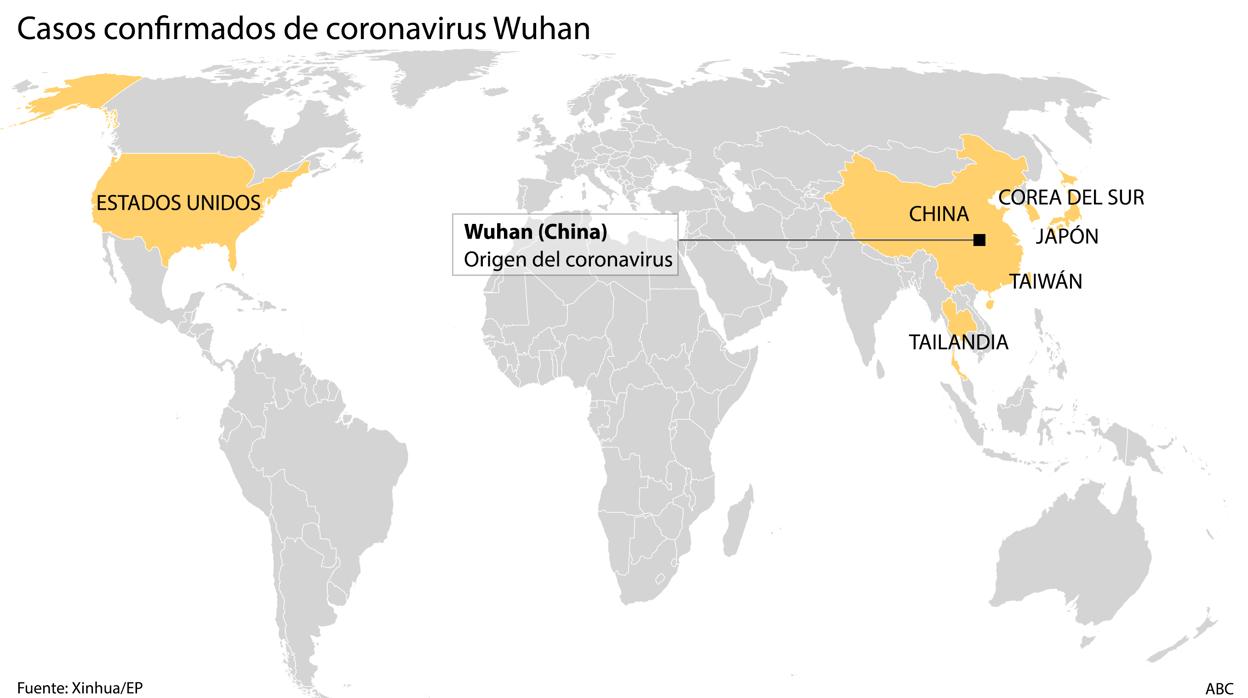 ¿A qué países ha llegado el virus de China?