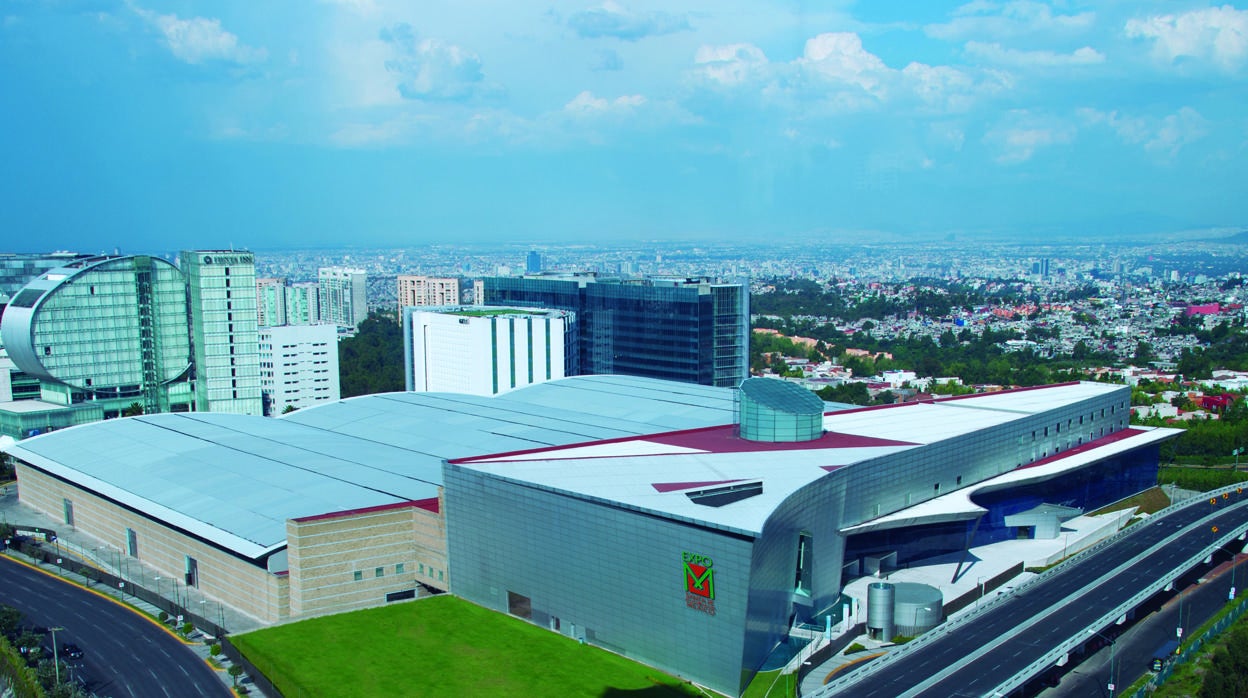 Vista aérea del recinto ferial Expo Santa Fe México, donde se celebrará la primera edición de la feria