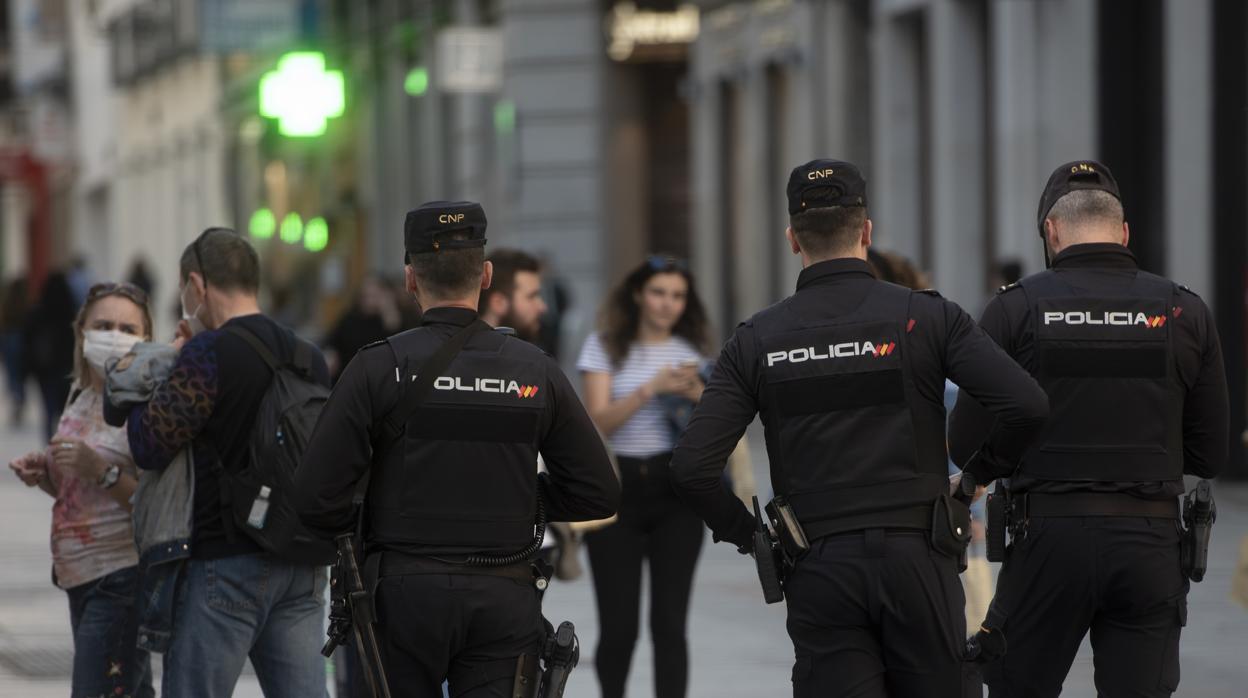 Policía Nacional en la Puerta del sol