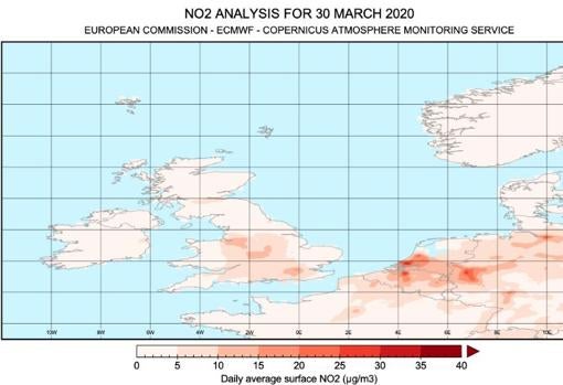 La contaminación del aire continúa su descenso en plena cuarentena por el coronavirus