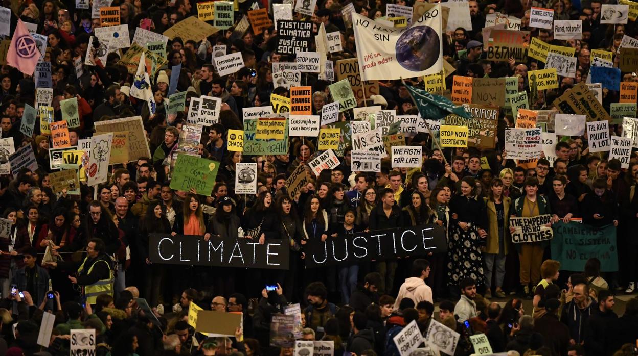 Protestas durante la Cumbre del Clima del año pasado
