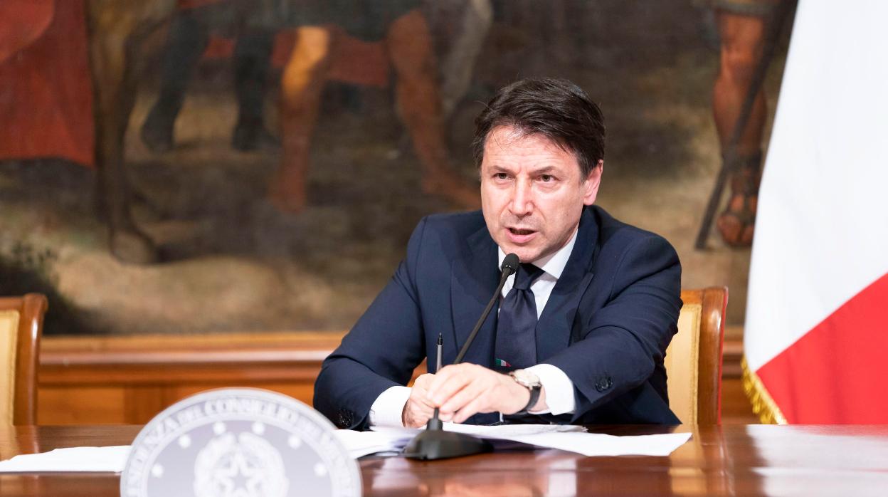 El primer ministro italiano, Giuseppe Conte, surante la crisis del coronavirus