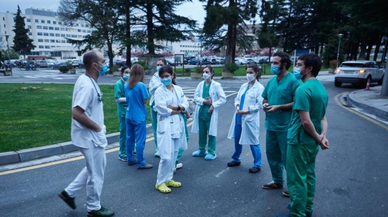 Personal sanitario del Hospital de Navarra durante el confinamiento por el Estado de Alarma decretado por el Gobierno con motivo del coronavirus