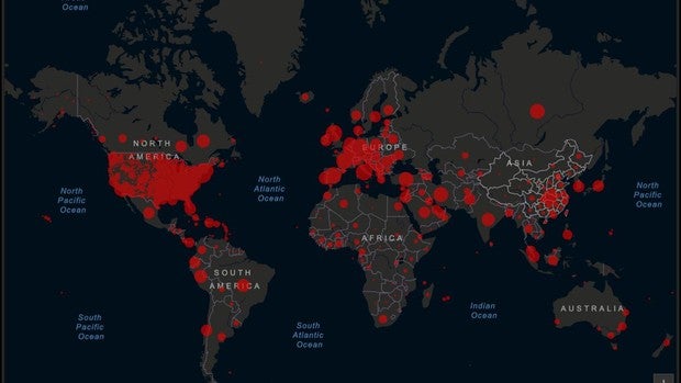 Mapa del coronavirus en tiempo real