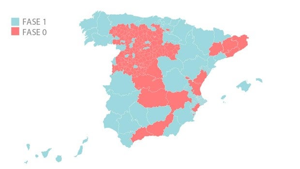 ¿En qué fase de desescalada está cada provincia o territorio?