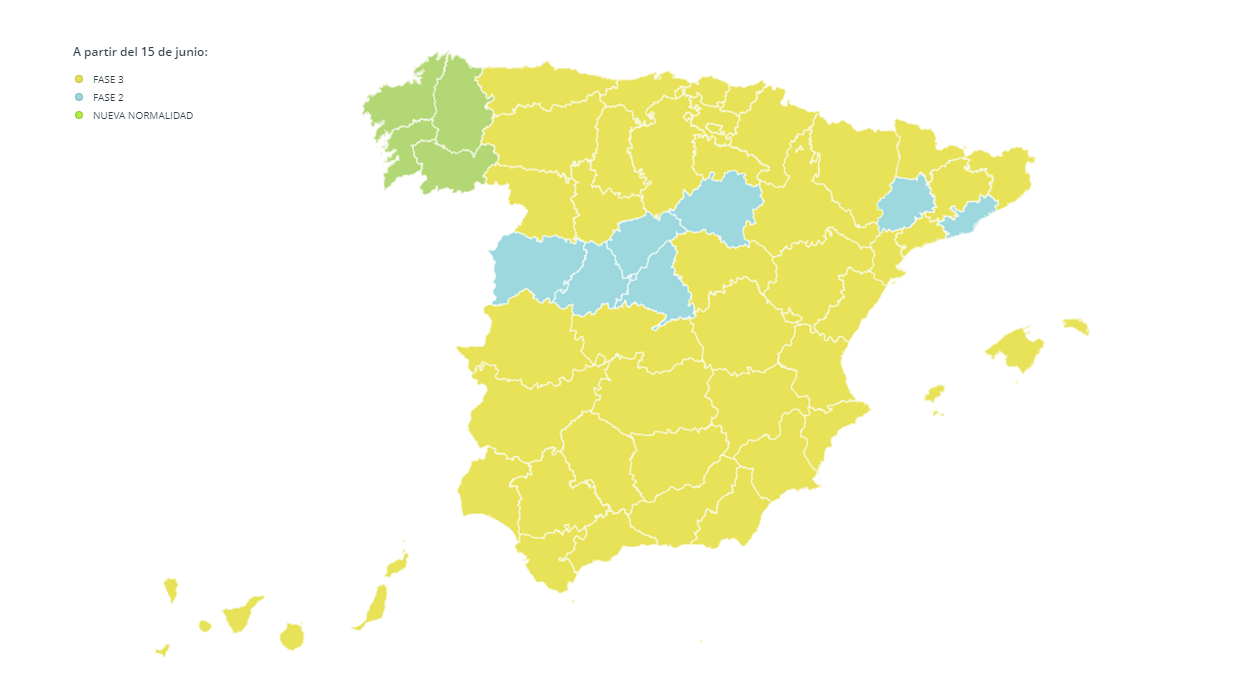 Fase 2 y 3 de desescalada y «nueva normalidad»: ¿En cuál se encuentra tu municipio y qué puedes hacer?