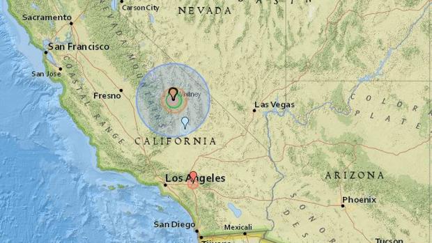 California registra un temblor de magnitud 5,8 en su zona central