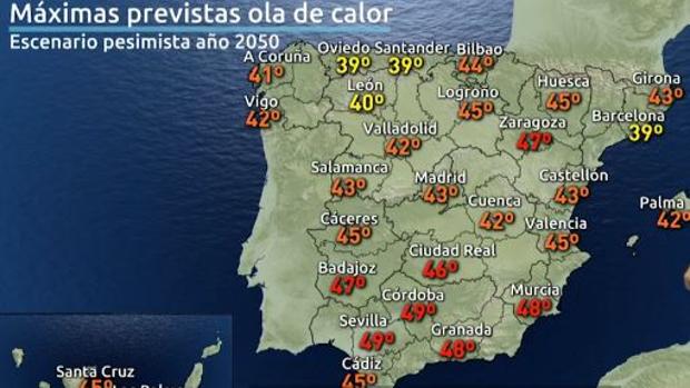 Los veranos en España en 2050 verán los 50ºC, con dos meses de noches tropicales y lluvias torrenciales