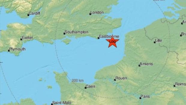 Un terremoto de escala 3 registrado en el Canal de la Mancha se siente en la costa de Gran Bretaña y Londres