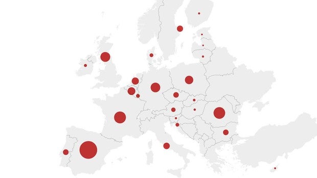 España, segundo país europeo con mayor tasa de contagios por coronavirus del último mes
