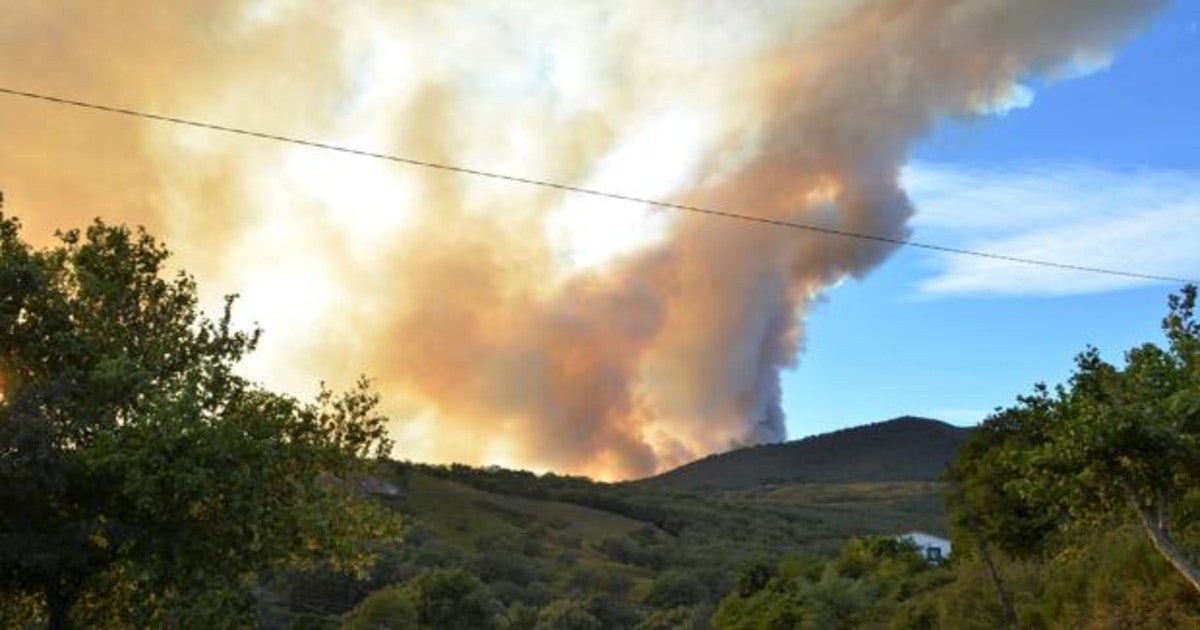 Incendio en el Valle del Jerte