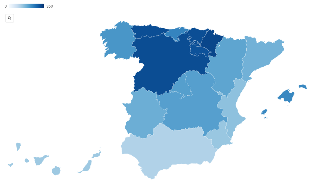 ¿Qué comunidad autónoma hace más test de detección del coronavirus en relación a su población?