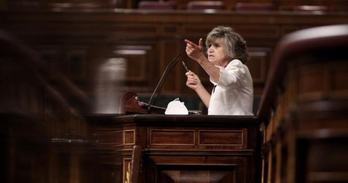 La exministra de Sanidad y actual presidenta de la Comisión de Política Territorial y Función Pública, María Luisa Carcedo (PSOE), interviene en una sesión plenaria en el Congreso de los Diputados