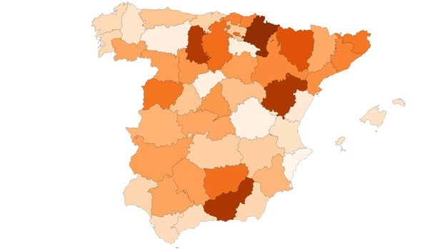 Comprueba la probabilidad de estar junto a un contagiado de coronavirus en cada provincia
