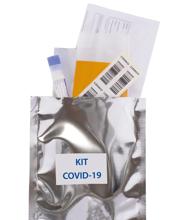 Muestra de uno de estos kits de autodiagnóstico