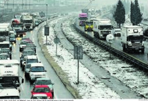 Carreteras colapsadas en una imagen de 2009