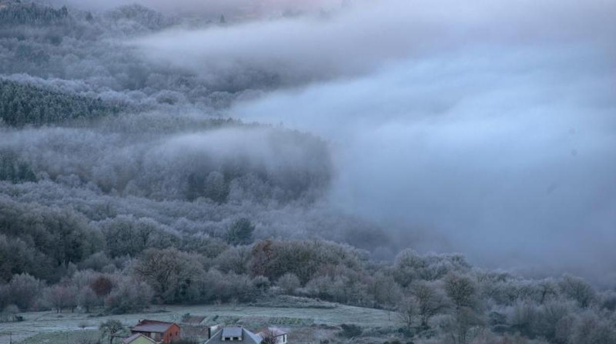 Vista del municipio orensano de Calvos de Randín, este miércoles