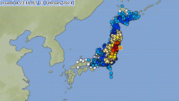 Un terremoto de 7,1 grados sacude el este de Japón