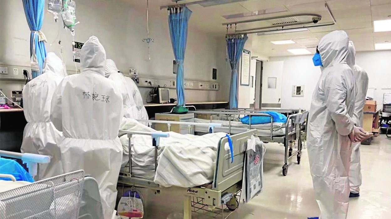 Imagen tomada por el propio Zhang Hai, durante los días en que su padre estuvo hospitalizado en Wuhan