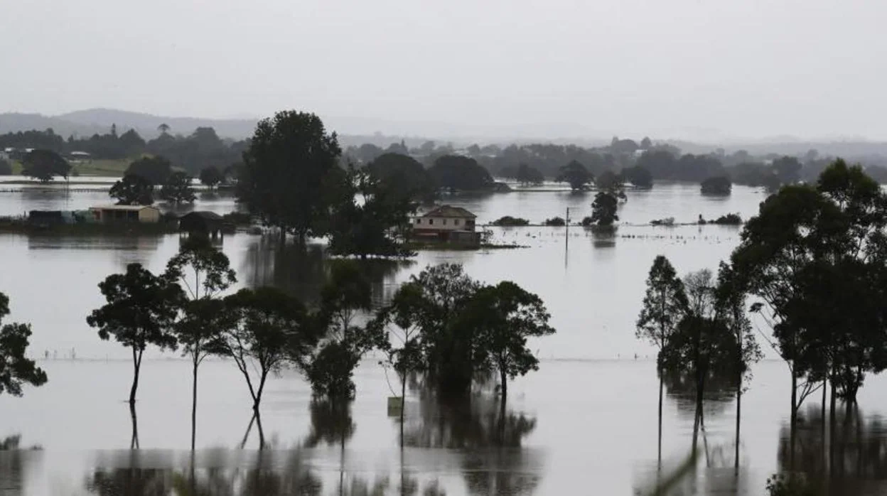 Inundaciones cerca de Kempsey, norte de Nueva Gales del Sur, Australia, el 22 de marzo de 2021