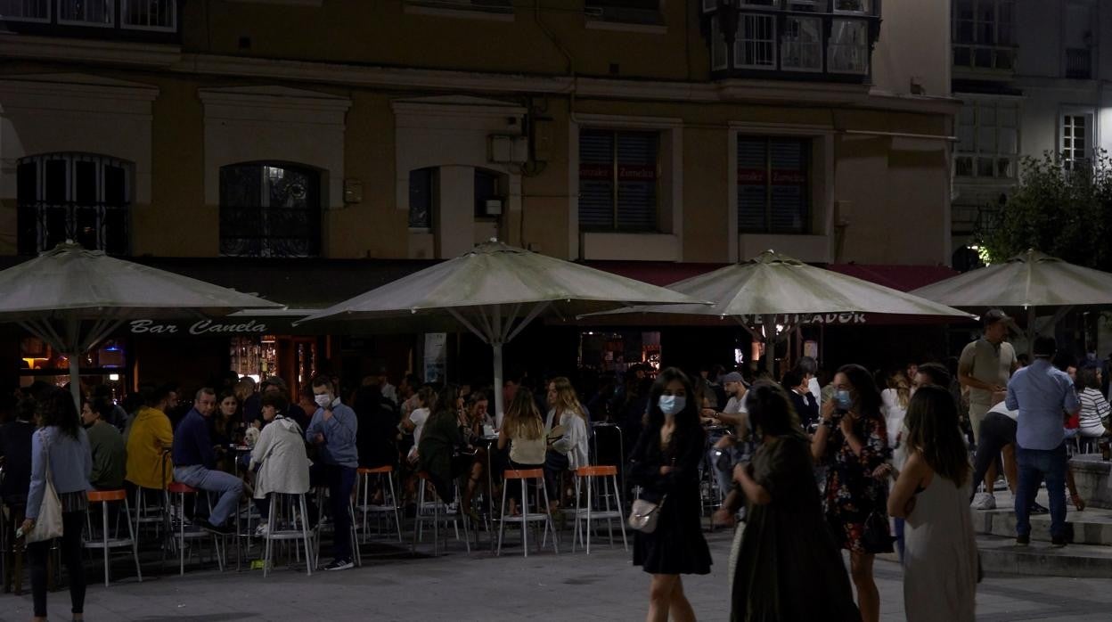 La plaza de Cañadío, en el centro de Santander