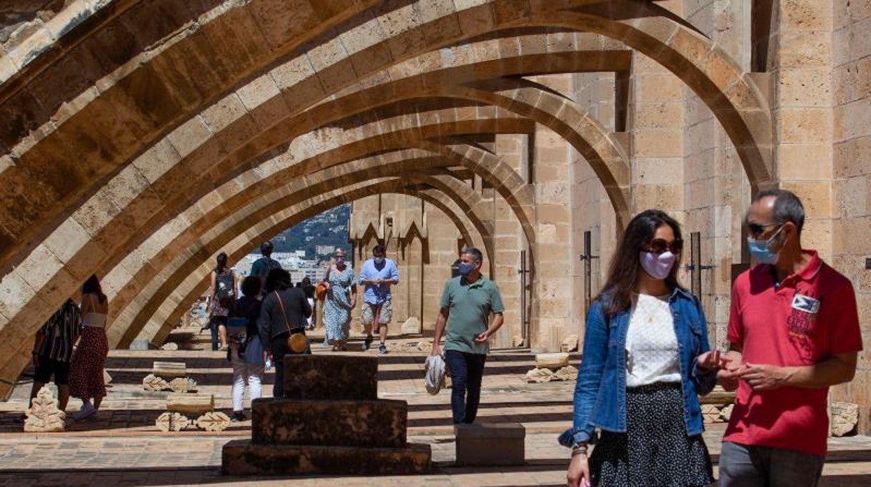 Turistas en Palma este viernes