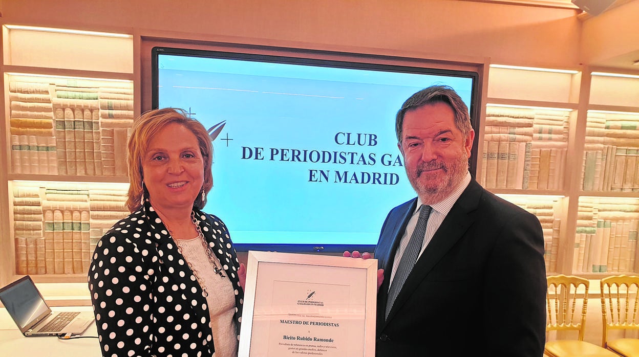 Bieito Rubido, Maestro de Periodistas por el Club de Periodistas gallegos en Madrid