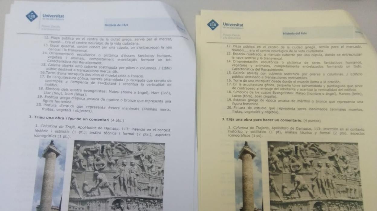 Modelo de examen de Selectividad para catalanes y castellanohablantes