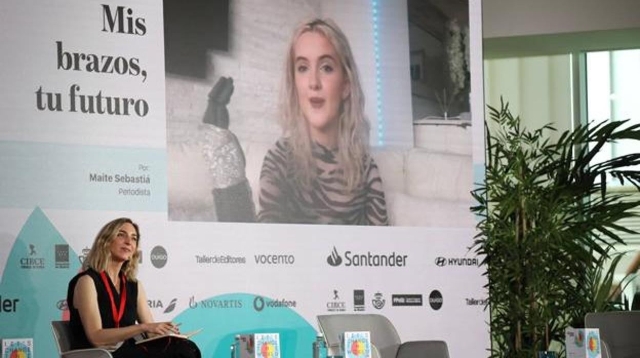 Tilly Lockey, durante su intervención en Santander WomenNOW