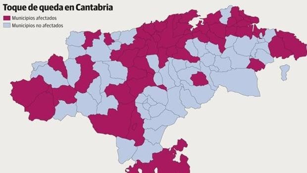 Vuelve el toque de queda a 53 municipios de Cantabria ante una situación «descontrolada» del virus