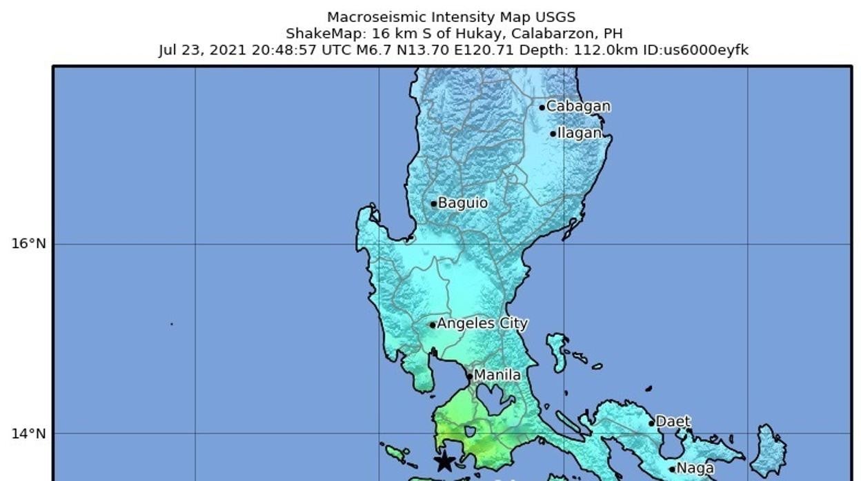 Un terremoto de magnitud 6,7 sacude Filipinas