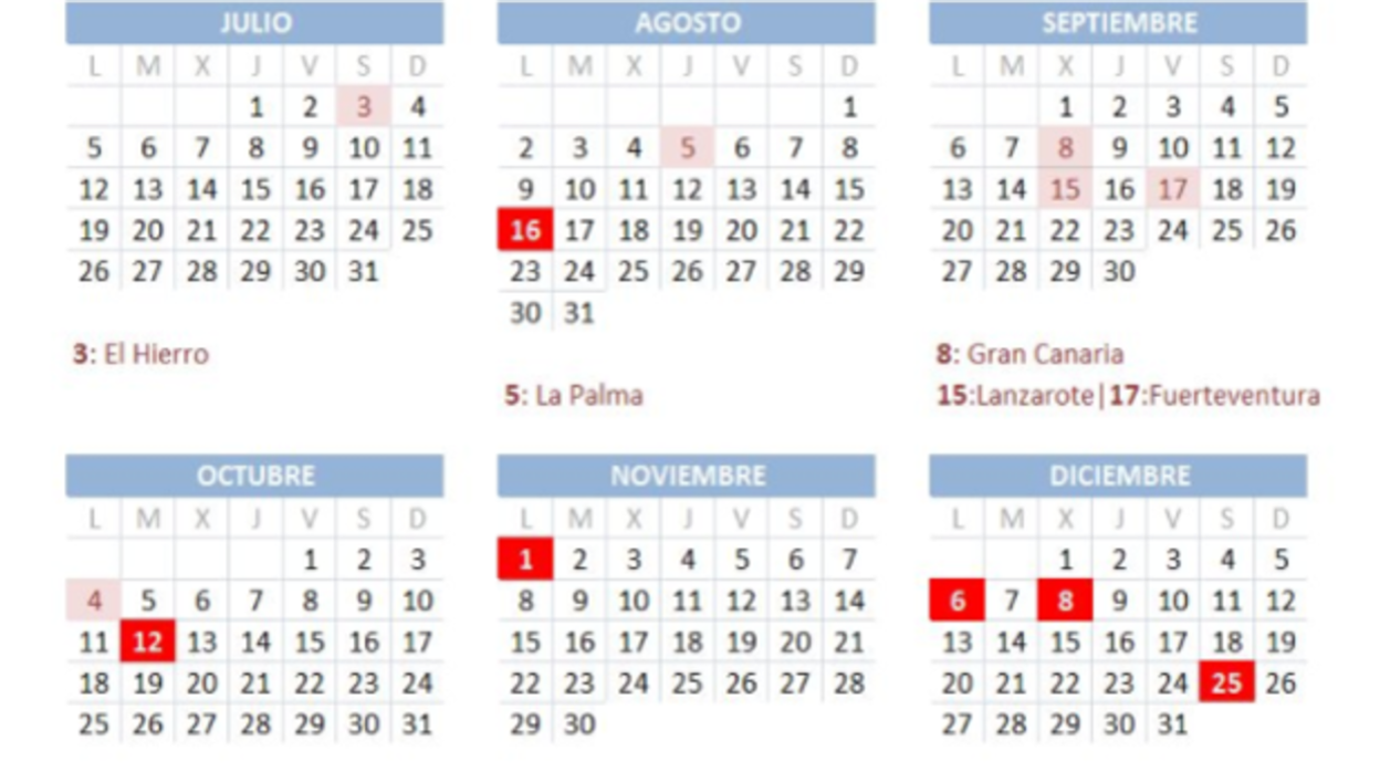 El 16 de agosto es día no laborable en Andalucía, Asturias, Aragón, Castilla y León y Canarias