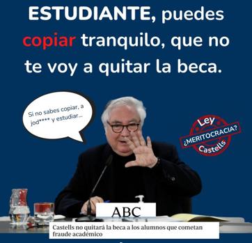 Cartell de la asociación con el titular de ABC