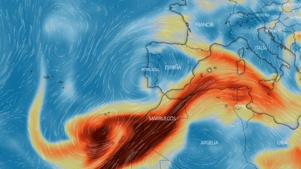 La nube de dióxido de azufre ya cubre Ibiza y Formentera y la costa de Murcia