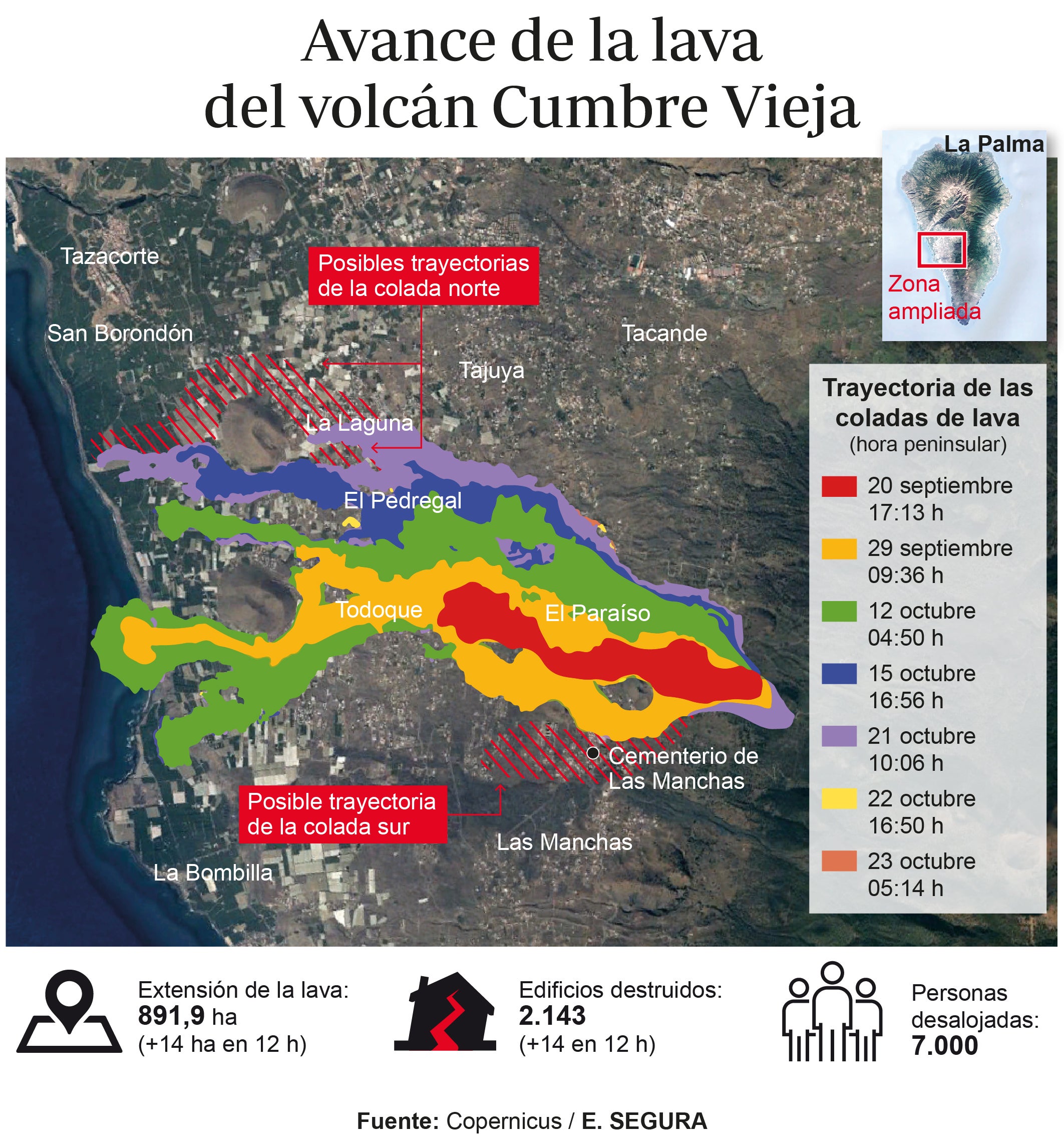 Aumentan los terremotos en La Palma y una nueva colada se dirige al sur