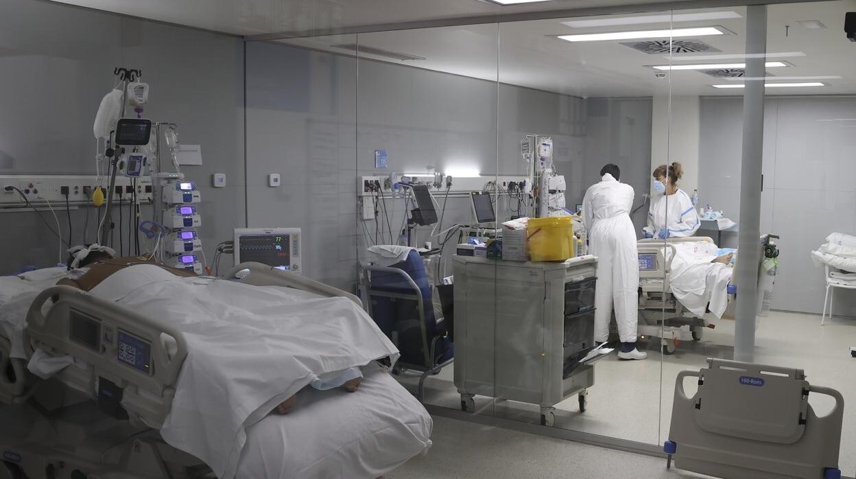 Pacientes ingresados por Covid en el Hospital Isabel Zendal de Madrid