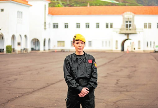 La capitán de la UME, Blanca Bashore Acero