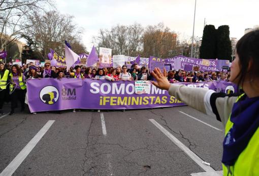 Manifestación del 8-M de 2019 en Madrid, donde se reunieron 350.000 personas