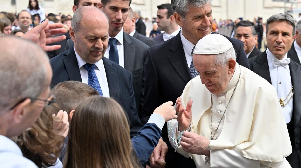 El Papa Francisco, este miércoles, en la plaza de San Pedro