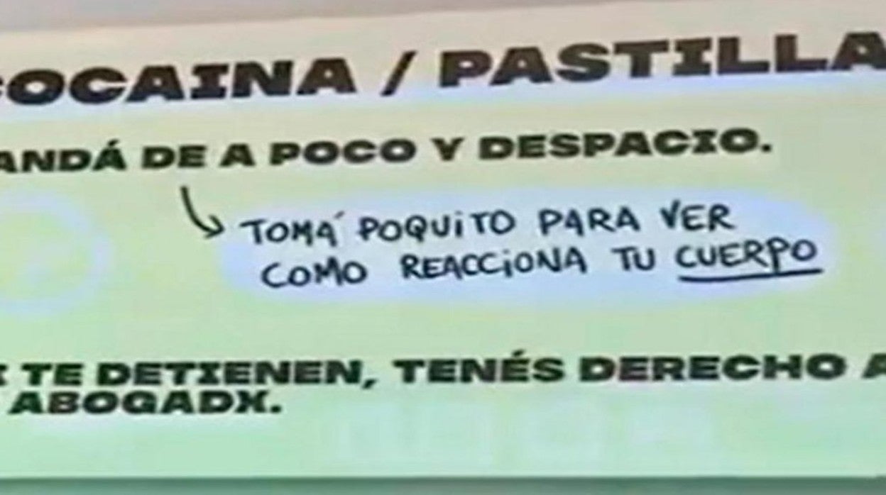 Polémica en Argentina por una campaña que aconseja tomar «poquita» cocaína