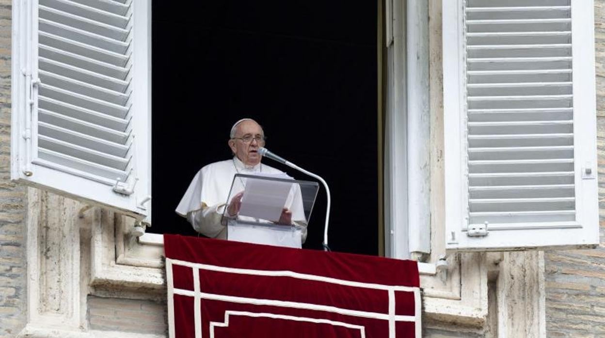 El Papa Francisco durante el ángelus de este domingo