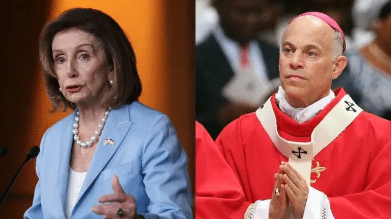 Nancy Pelosi y el arzobispo Cordileone