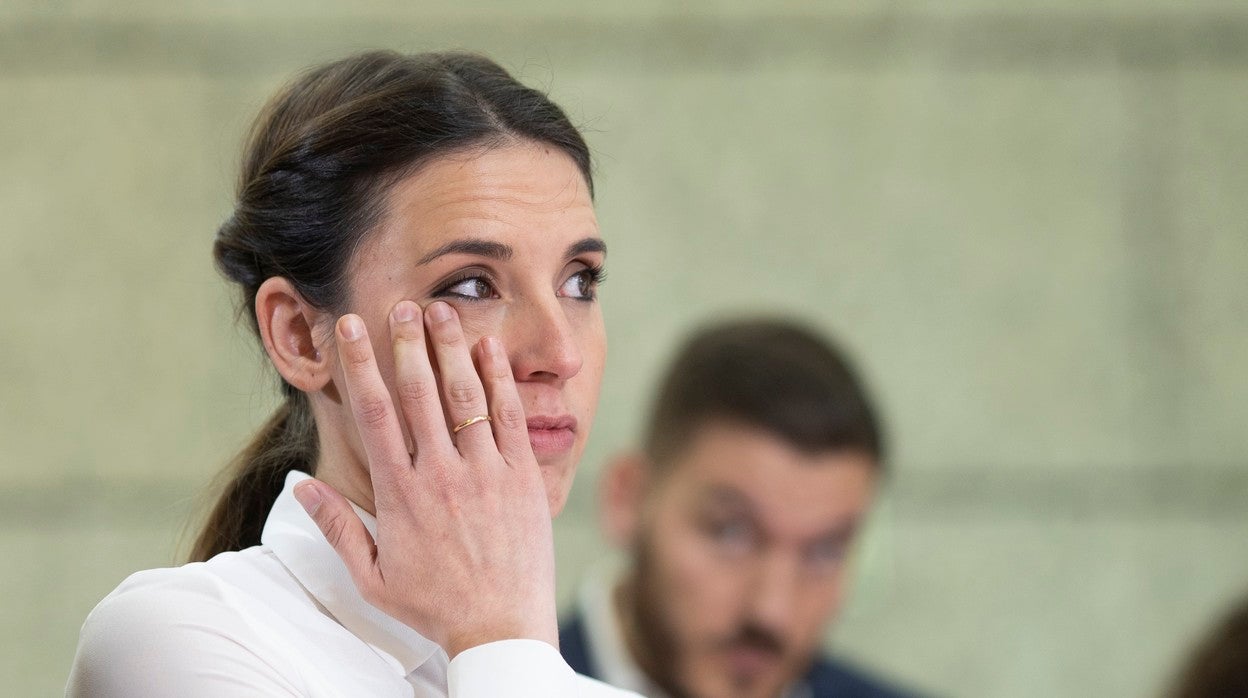 Irene Montero, emocionada ayer en la inauguración de la nueva sede del Instituto de las Mujeres