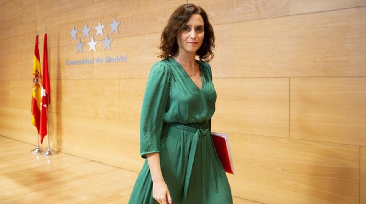 La presidente de la Comunidad de Madrid, Isabel Díaz Ayuso