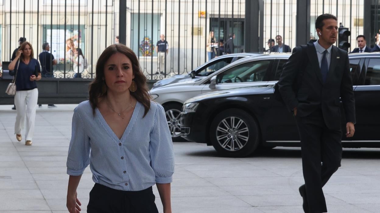 La ministra de Igualdad, Irene Montero, en el Congreso