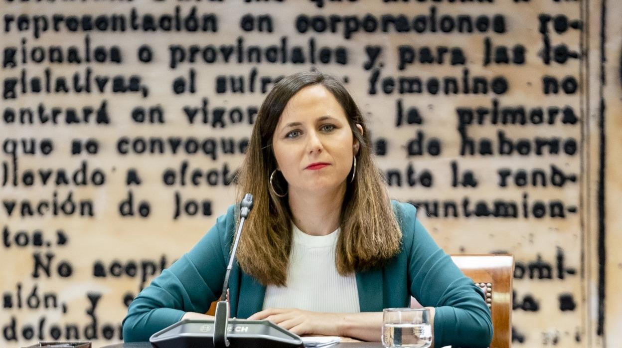 La ministra de Derechos Sociales y Agenda 2030, Ione Belarra, este jueves en el Senado