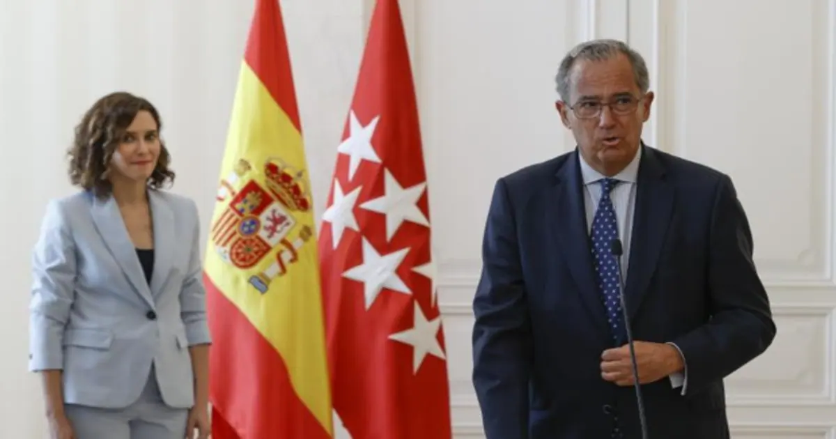 Enrique Ossorio toma posesión como nuevo vicepresidente de la Comunidad de Madrid en presencia de la presidenta, Isabel Diaz Ayuso, el pasado lunes en Madrid