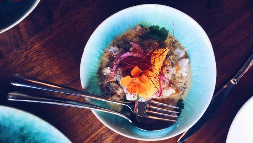 Ceviche de corvina a la naranja