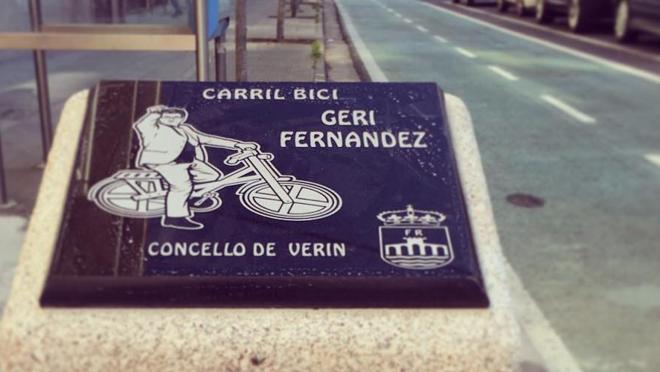 Placa en homenaje a Gerardo Fernández